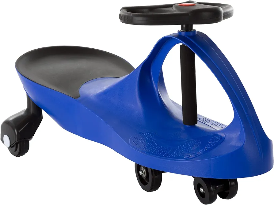 Lil' Rider Wiggle Car Ride on Toy - No Batteries, Gears, or Pedals - Just Twist, Swivel, and Go - Outdoor Ride on for Kids 3 Years and Up (Blue), Large