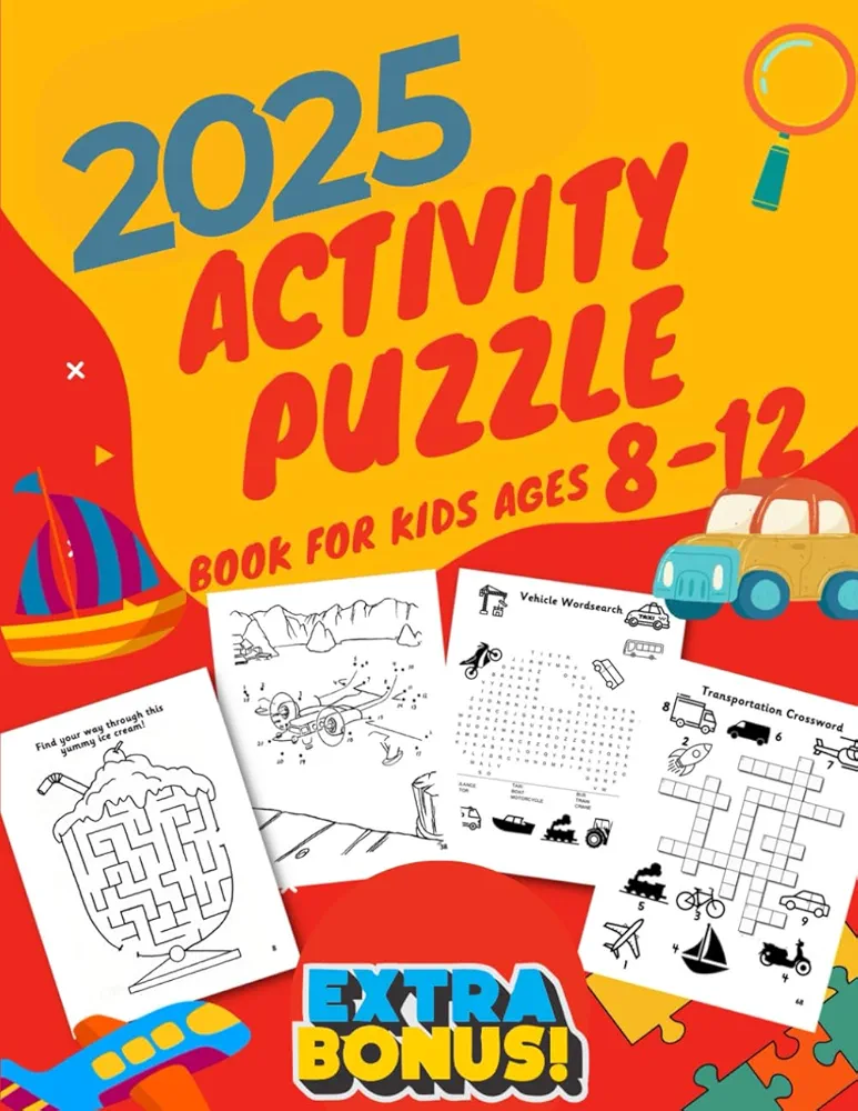 Ultimate Activity Puzzle Book for Kids Ages 8-12 Years: Mazes, Word Search, Dot to Dot, Word Scramble, Tic Tac Toe, Crossword, Sudoku (Activity Books For Kids)