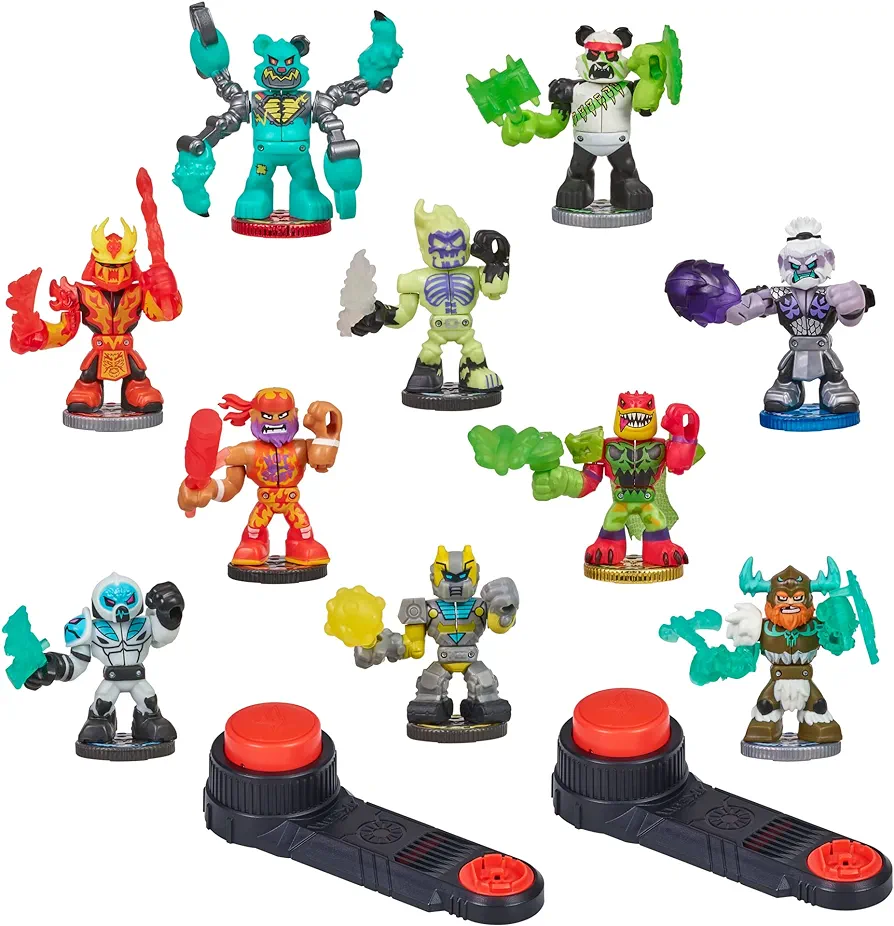 Legends of Akedo Button Bash Collector Pack Contains 10 Ultimate Arcade Warrior Action Figures and 2 Button Bash Controllers | Amazon Exclusive