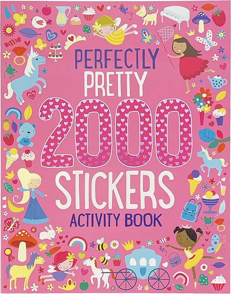 Totally Awesome 2000 Stickers: Perfectly Pretty Princess Activity and Sticker Book for Kids Ages 3-7 (Puzzles, Mazes, Coloring, Dot-to-Dot, And More!)