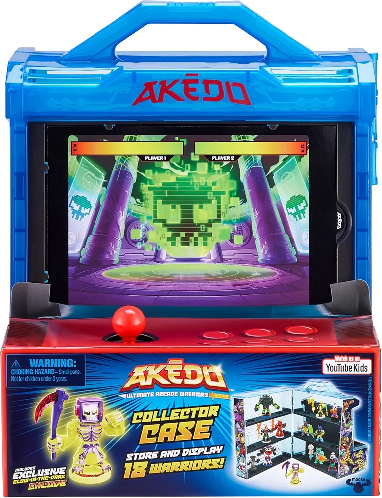 Akedo - Ultimate Arcade Warriors Collector Case Mini Battling Action Figures Ready, Fight, Split Strike,Multicolor,14241, For Ages 6+