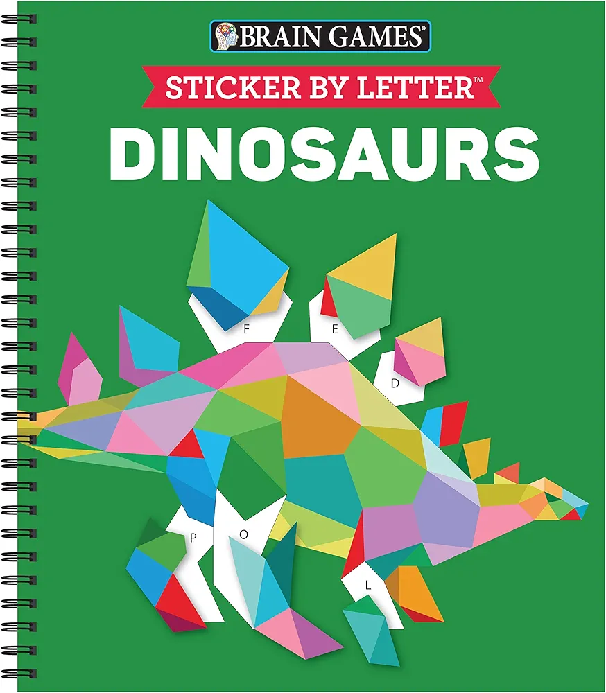 Brain Games - Sticker by Letter: Dinosaurs (Sticker Puzzles - Kids Activity Book)