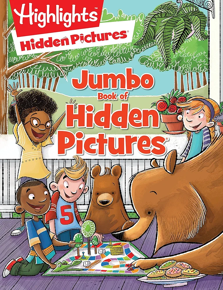 Jumbo Book of Hidden Pictures: Jumbo Activity Book, 200+ Seek-and-Find Puzzles, Classic Black and White Hidden Pictures Puzzles, Highlights Puzzle Book for Kids (Highlights Jumbo Books & Pads)