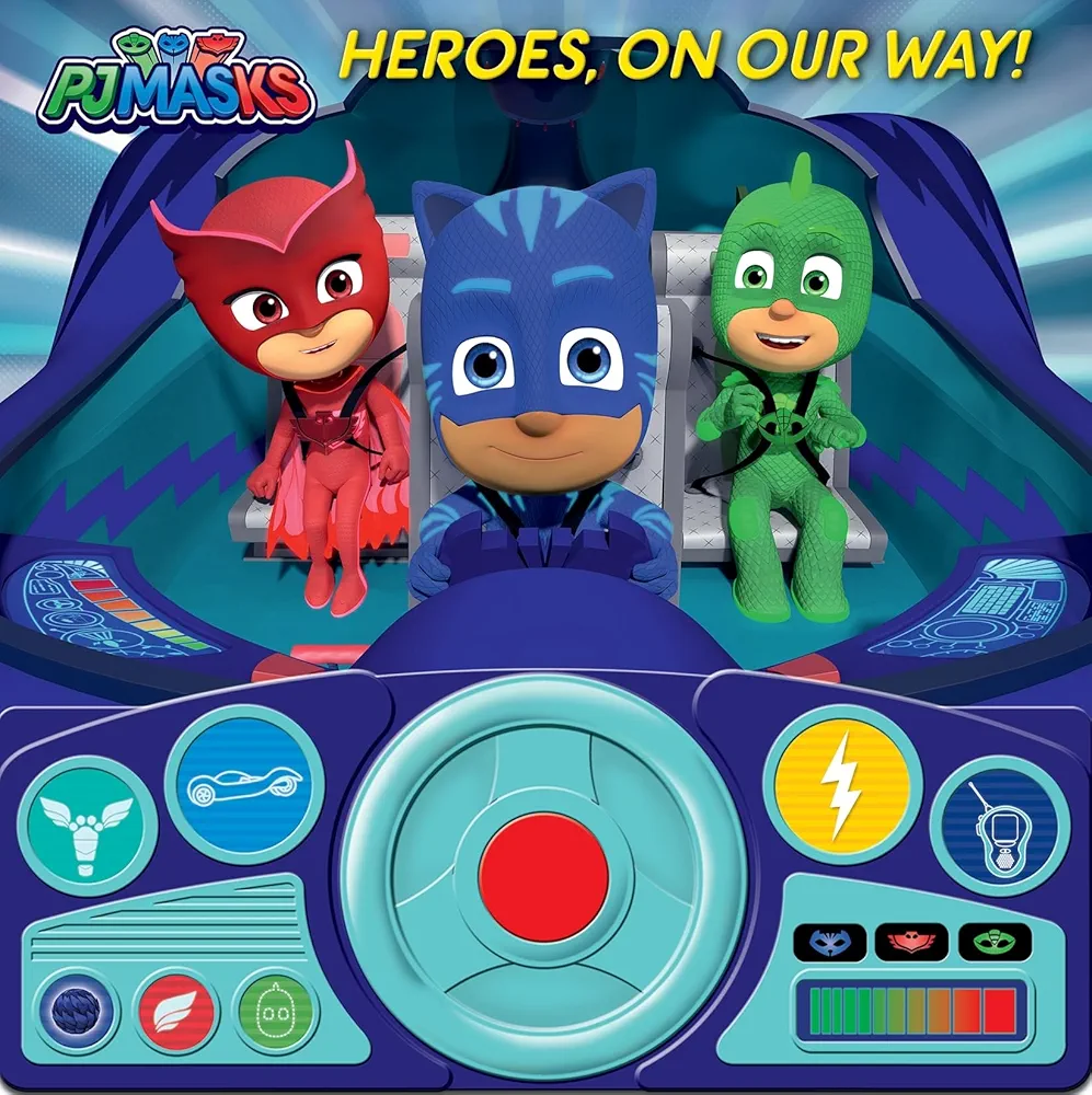 PJ Masks - Heroes, On Our Way - Interactive Steering Wheel Sound Book - PI Kids (Play-A-Sound)