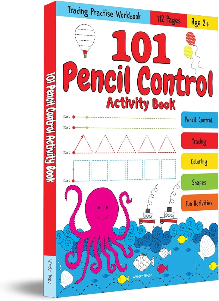 101 Pencil Control Activity Book: Tracing Practise Book