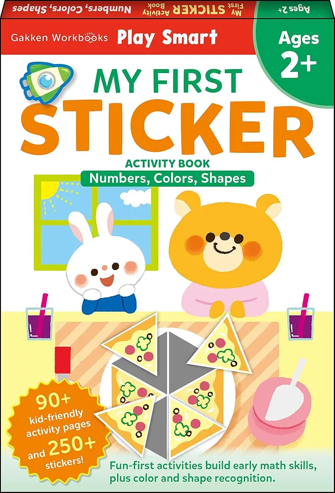 Play Smart MY FIRST STICKER Numbers, Colors, Shapes: For Ages 2+