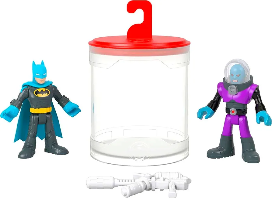 Fisher-Price Imaginext DC Super Friends Batman Toys, Color Changers Figure Set, Batman & Mr. Freeze for Preschool Kids Ages 3+ Years