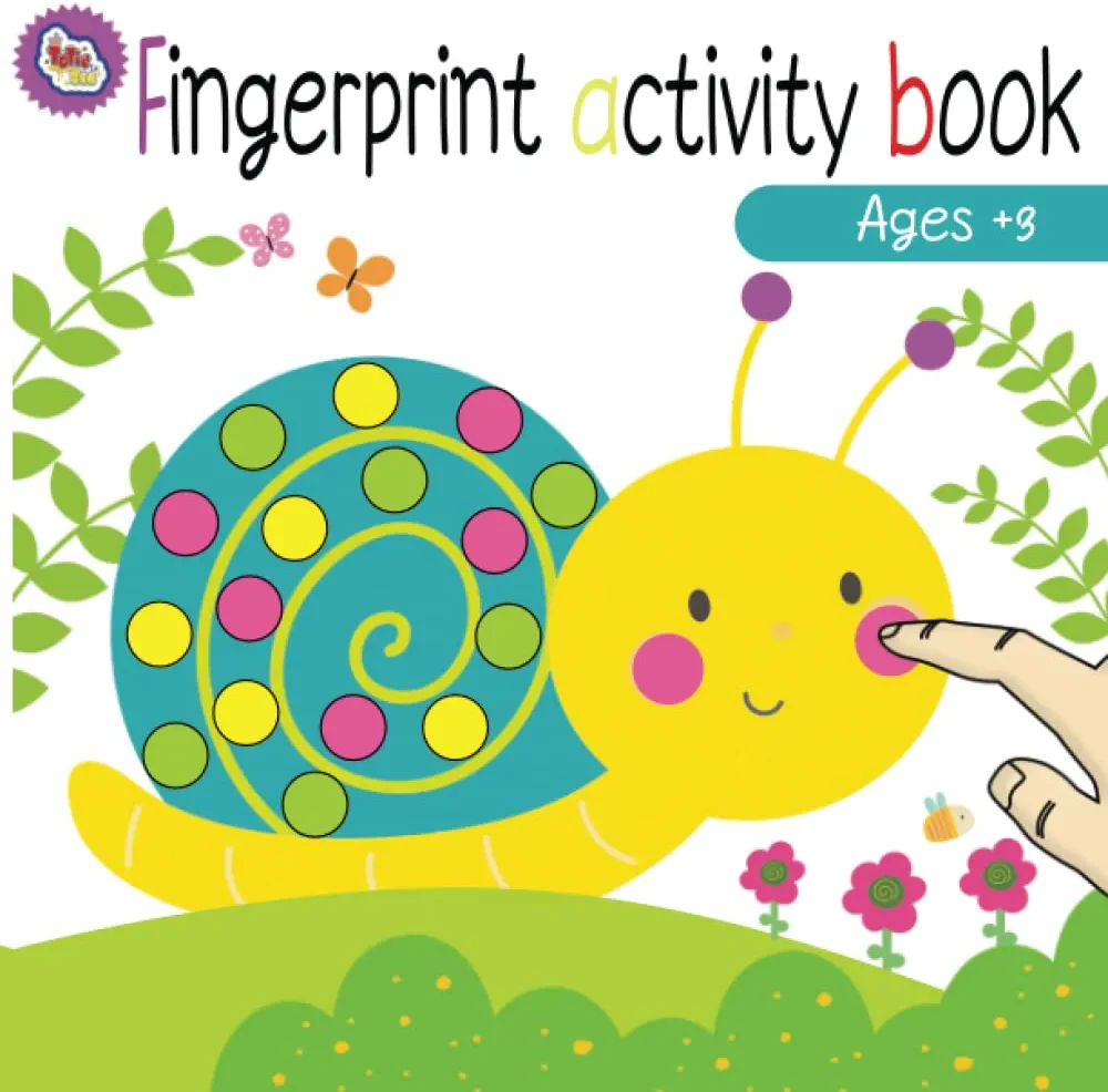 Fingerprint activity book: cute insects and plants Dot Marker Books for Toddlers, Preschool, Kids Ages 3-5.