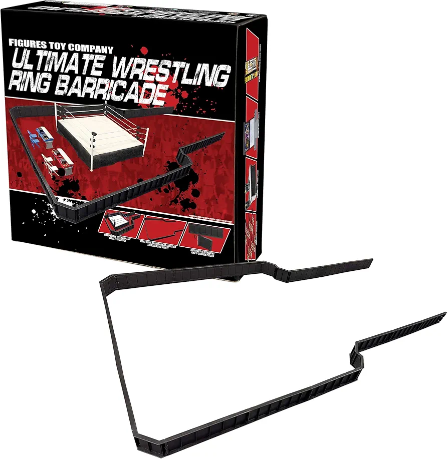 Ultimate Wrestling Ring Barricade Playset for WWE & AEW Wrestling Action Figures