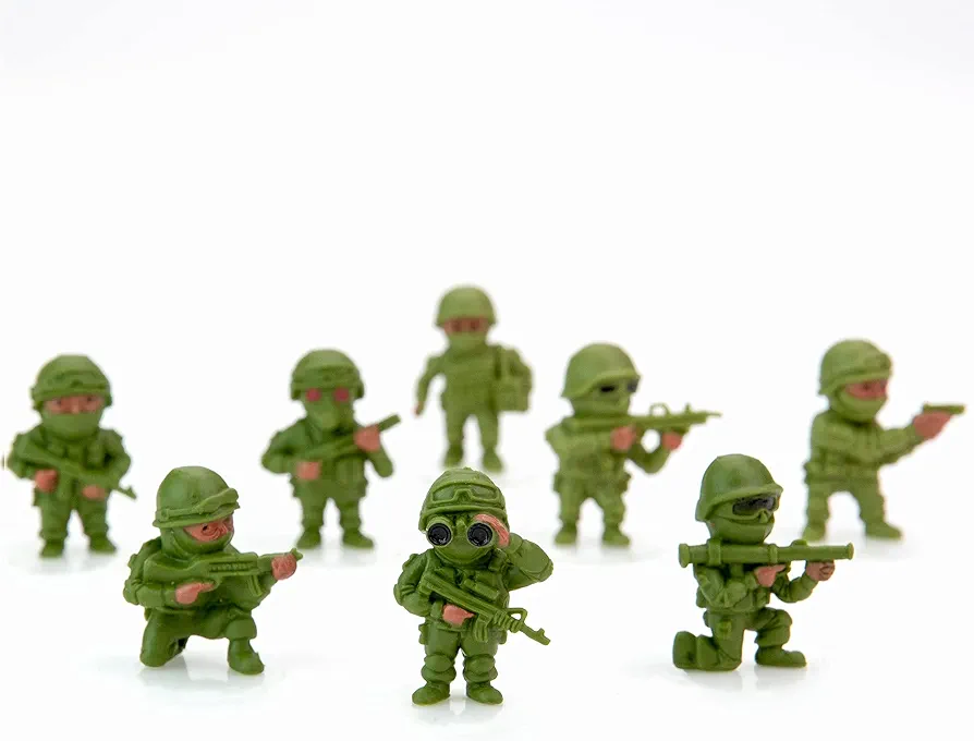 Entervending Army Men Action Figure - Small Soldiers Toys for Kids - 24 Pcs Army Soldier Toy Playset - Military Toys - Toy Army Men - Army Party Decorations