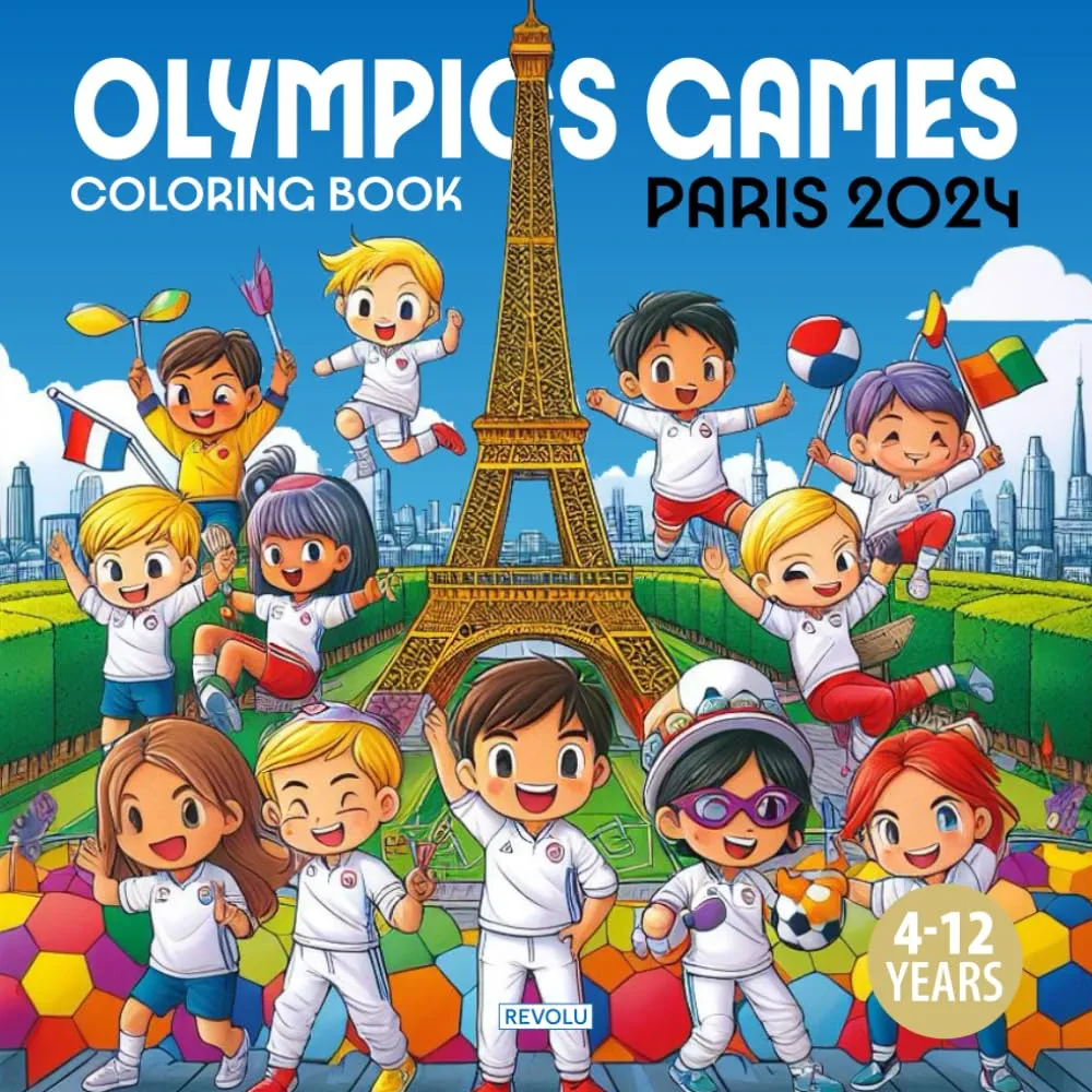 Coloring Book "Olympics Games Paris 2024": 50 Originals Olympic Games Scenes to Color