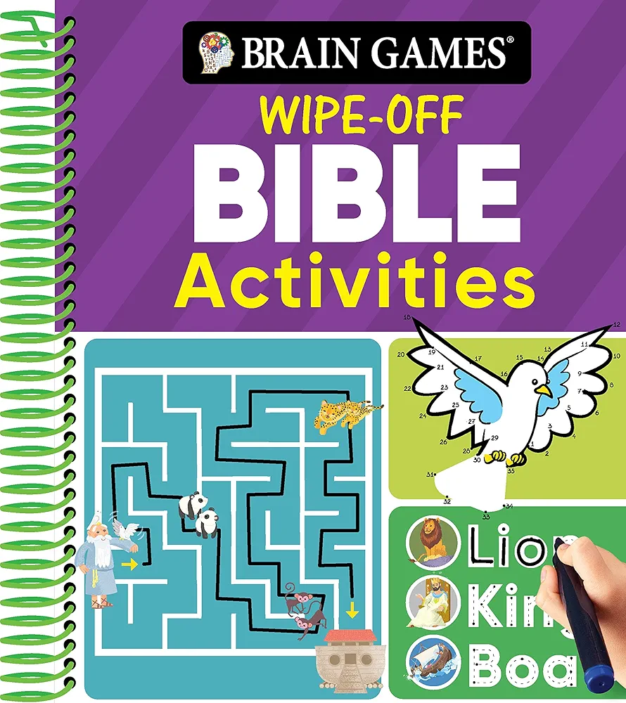 Brain Games Wipe-Off - Bible Activities (For Kids Ages 3-6)