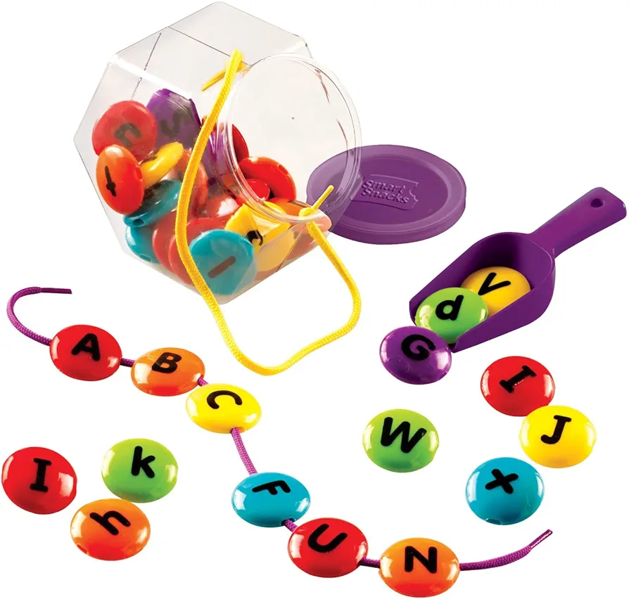 Learning Resources Smart Snacks ABC Lacing Sweets, Fine Motor Toy, 31 Pieces, Ages 2+