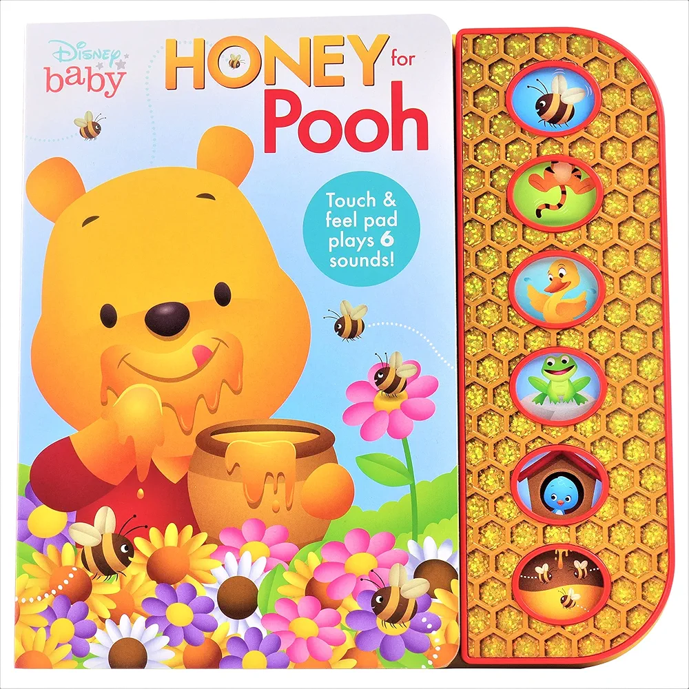 Disney Winnie the Pooh - Honey for Pooh- Touch & Feel Textured Sound Pad for Tactile Play - PI Kids