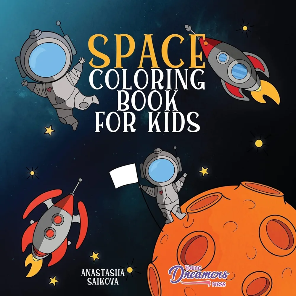 Space Coloring Book for Kids: Astronauts, Planets, Space Ships and Outer Space for Kids Ages 6-8, 9-12 (Coloring Books for Kids)