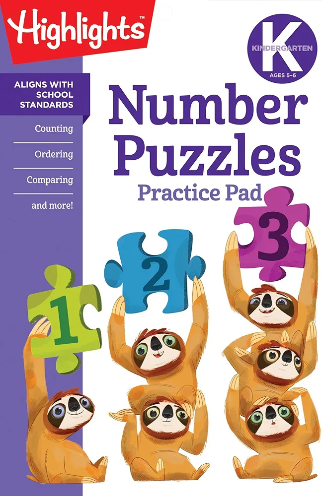 Kindergarten Number Puzzles (Highlights Learn on the Go Practice Pads)