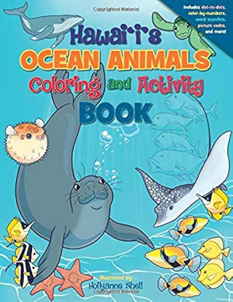 Hawaii's Ocean Animals Coloring and Activity Book