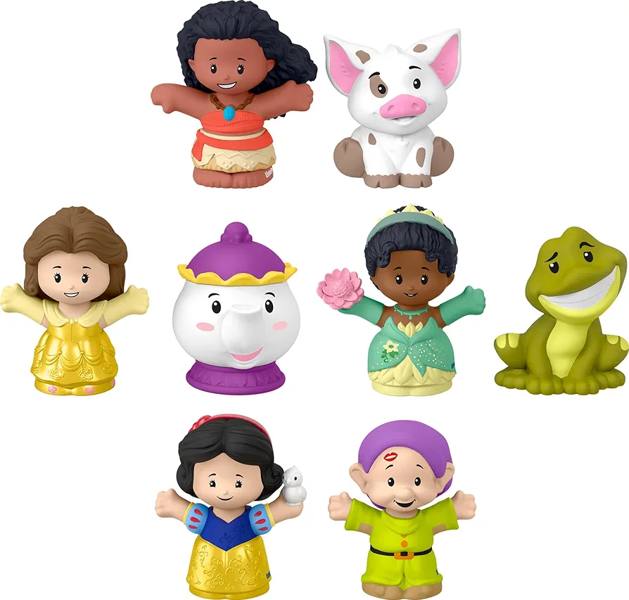 Fisher-Price Little People Toddler Toys Disney Princess Story Duos 8-Piece Figure Set for Preschool Pretend Play Ages 18+ Months (Amazon Exclusive)