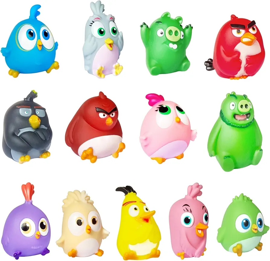 Newly Licensed Angry Birds Toys Collectible 13 Action Figures Flock Pack Playsets Sets Pig City Strike 2 Takedown Space Planet Movie Kids Game Boys Girls Red Bomb Gift Box