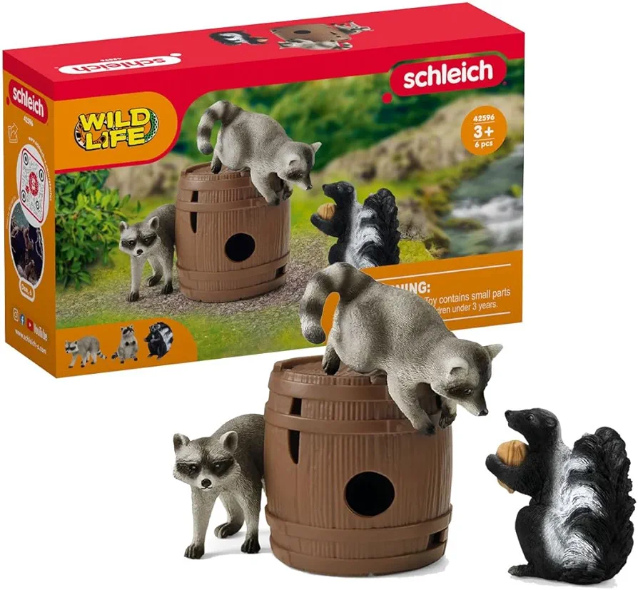 Schleich Wild Life, 5-Piece Playset, Animal Toys for Boys and Girls 3-8 Years Old, Nutty Mischief, Ages 3+