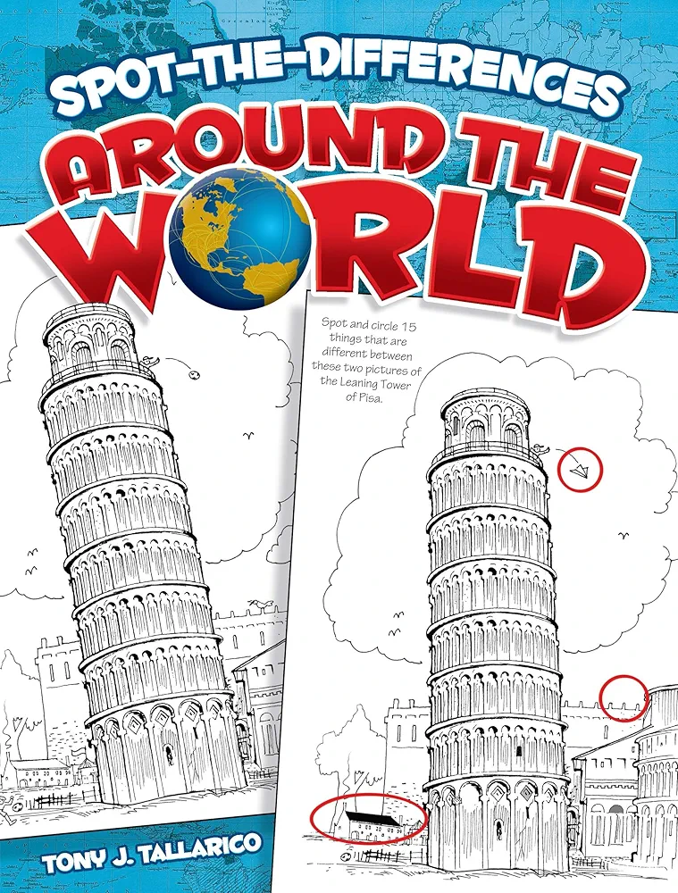 Spot-the-Differences Around the World (Dover Kids Activity Books)