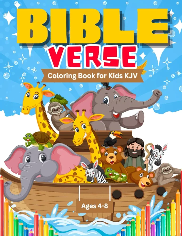 Bible Verse Coloring Book for Kids KJV: 40 Short & Inspirational King James Bible Verses and Christian Images for kids to Color