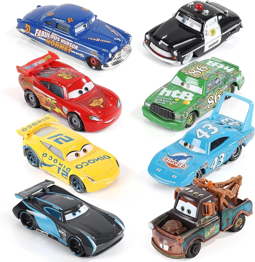 8PCS Car Toys Car Diecast Toy Set, Metal Cars Mini Racers Vehicles Metal Trucks Collectible Set, Toy for Kids, Boys & Girls, Birthday Gifts Idea