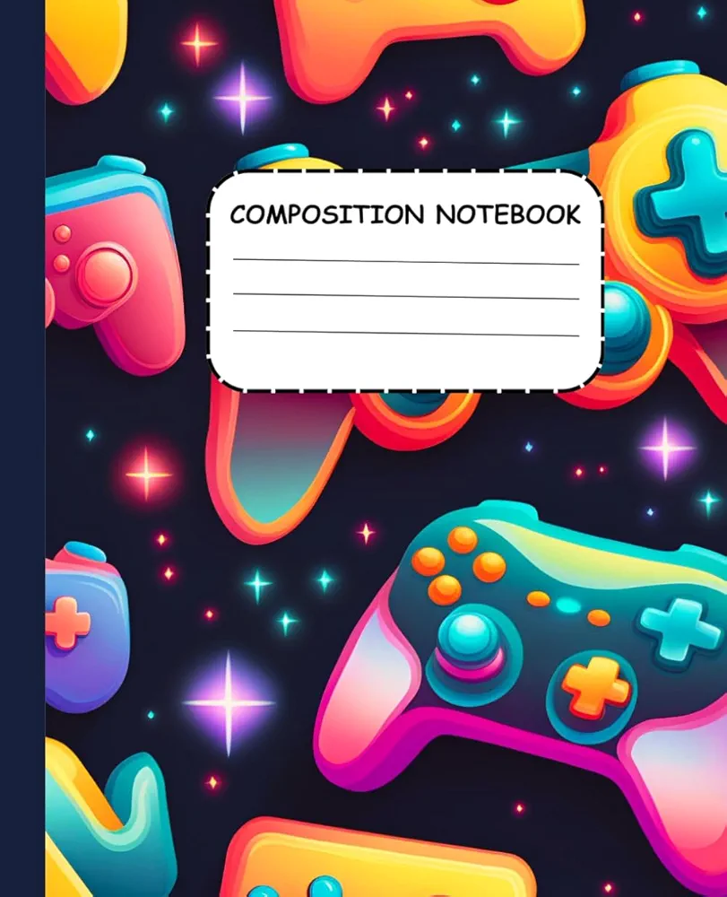 Video Game Composition Notebook : Gaming Notebook Journal for Gamer Kids | Video Games Notebook: 7.5 x 9.25, 110 Pages