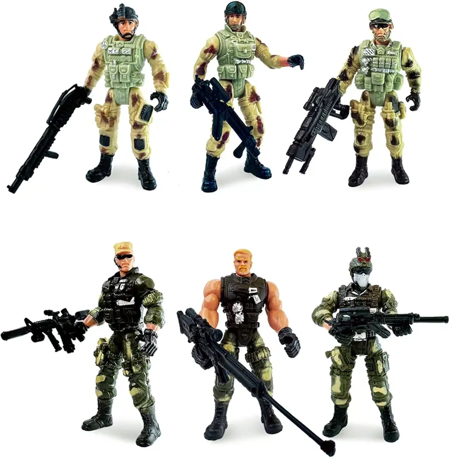 Army Men Action Figures, Soldiers Toys for Boys,Army Toy for Boys 8-14 Military Playset Toys for Boys Ages 4-7 SWAT Team Boys Toy, for Boys Age 3+ with Weapon