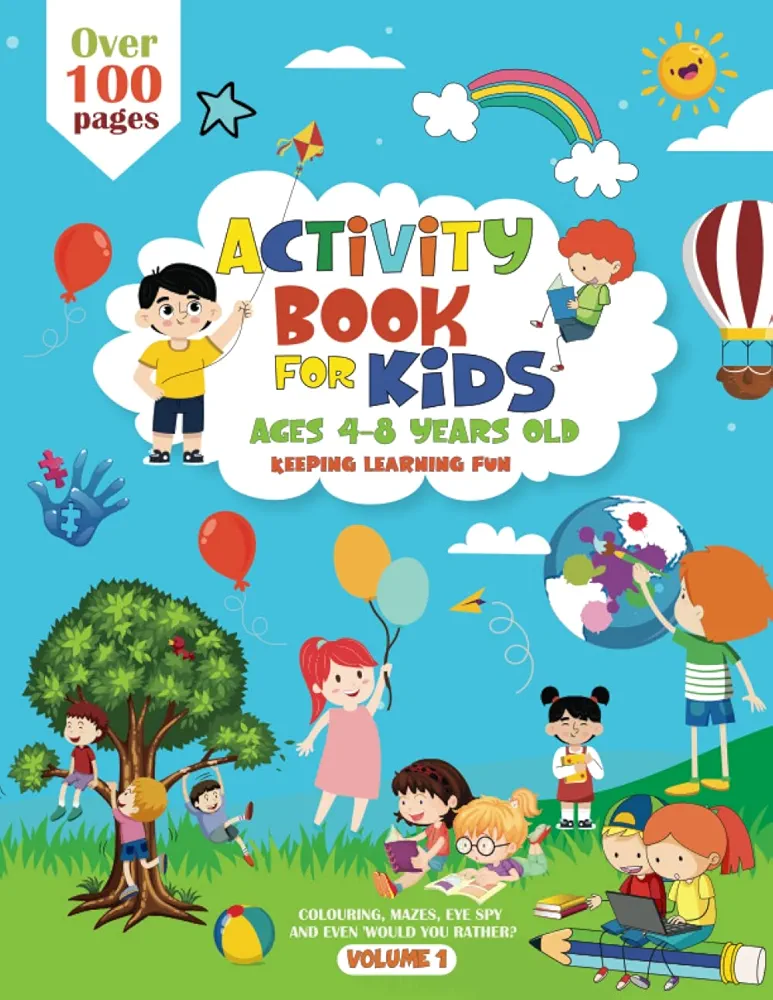 Activity Book For Kids Ages 4-8 years old - Keeping learning fun