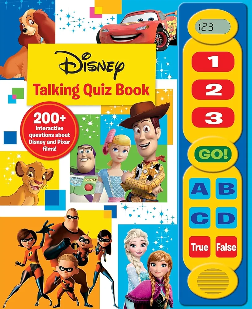 Disney Frozen, Toy Story, and More! - Talking Quiz Sound Book - Over 200 Interactive Questions on Disney and Pixar Films - PI Kids (Play-A-Sound)