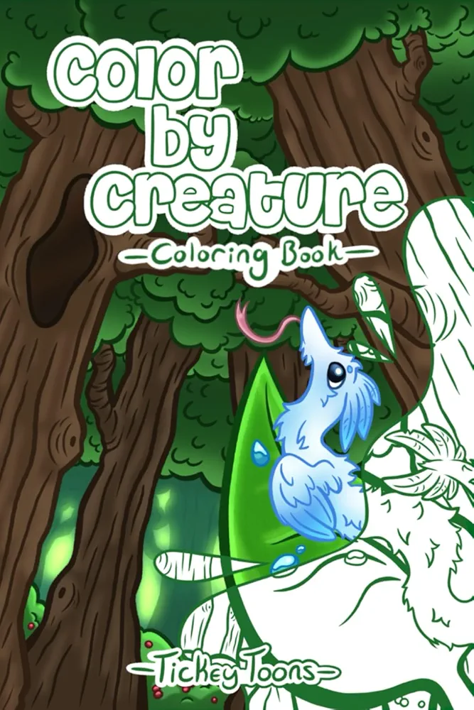 Color By Creature: Coloring Book for Kids and Teens Featuring Fantasy Creatures, Bold Designs, Color by Number Activities, Unique Patterns and Many More for Fun and Relaxation