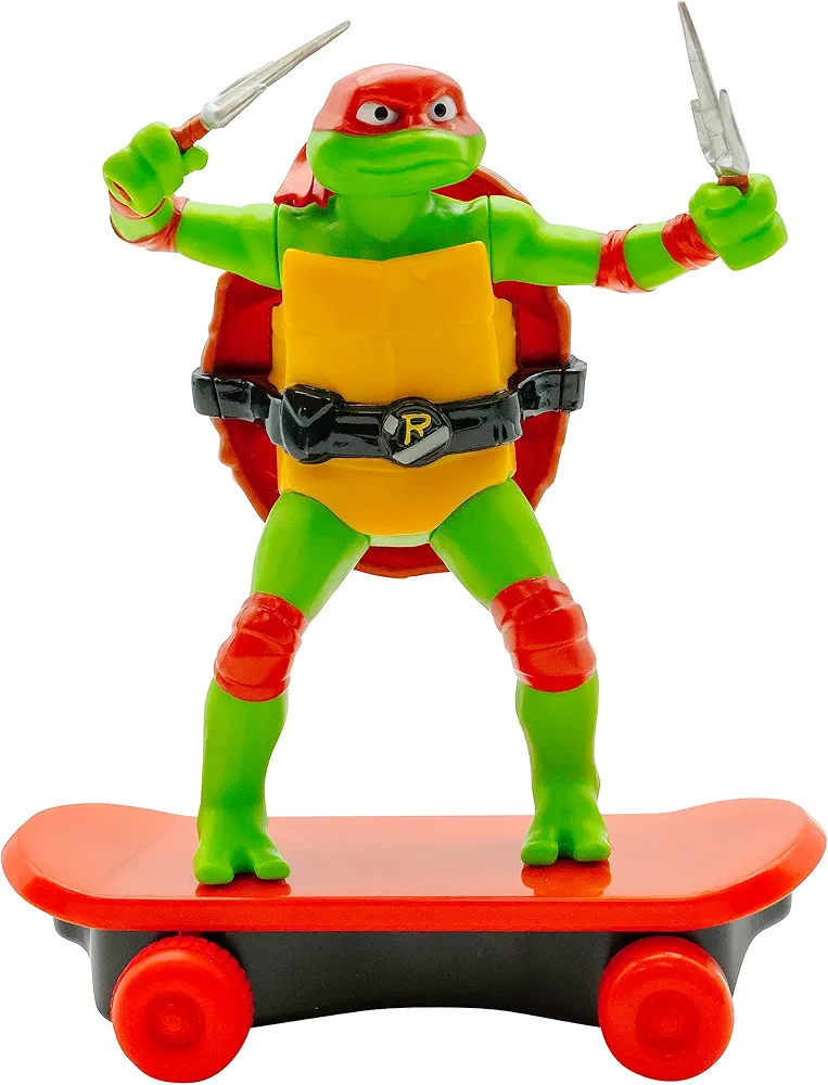 Teenage Mutant Ninja Turtles 5" Sewer Shredders - Raphael Movie Edition - Skate and Battle with Ninja Action - Ages 3+