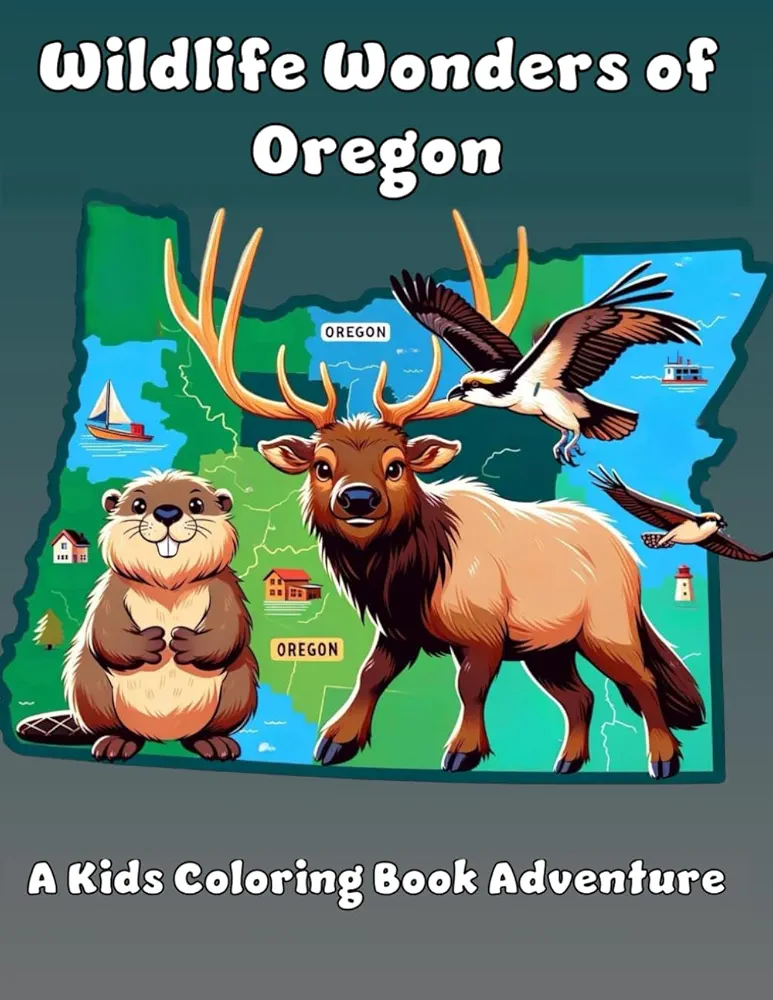 Wildlife Wonders of Oregon: A Kids Coloring Book Adventure (Wildlife Wonders Kids Coloring Books)