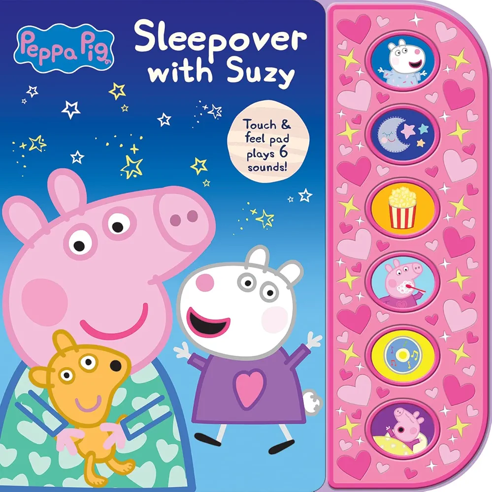 Peppa Pig - Sleepover with Suzy - Touch & Feel Textured Sound Pad for Tactile Play - PI Kids