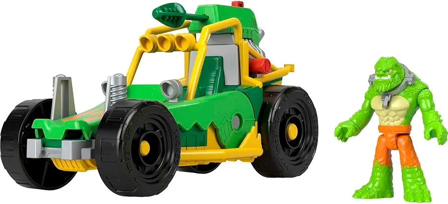 Fisher-Price Imaginext DC Super Friends Toy Killer Croc Figure & Buggy Car with Projectile Launcher for Pretend Play Kids Ages 3+ Years​