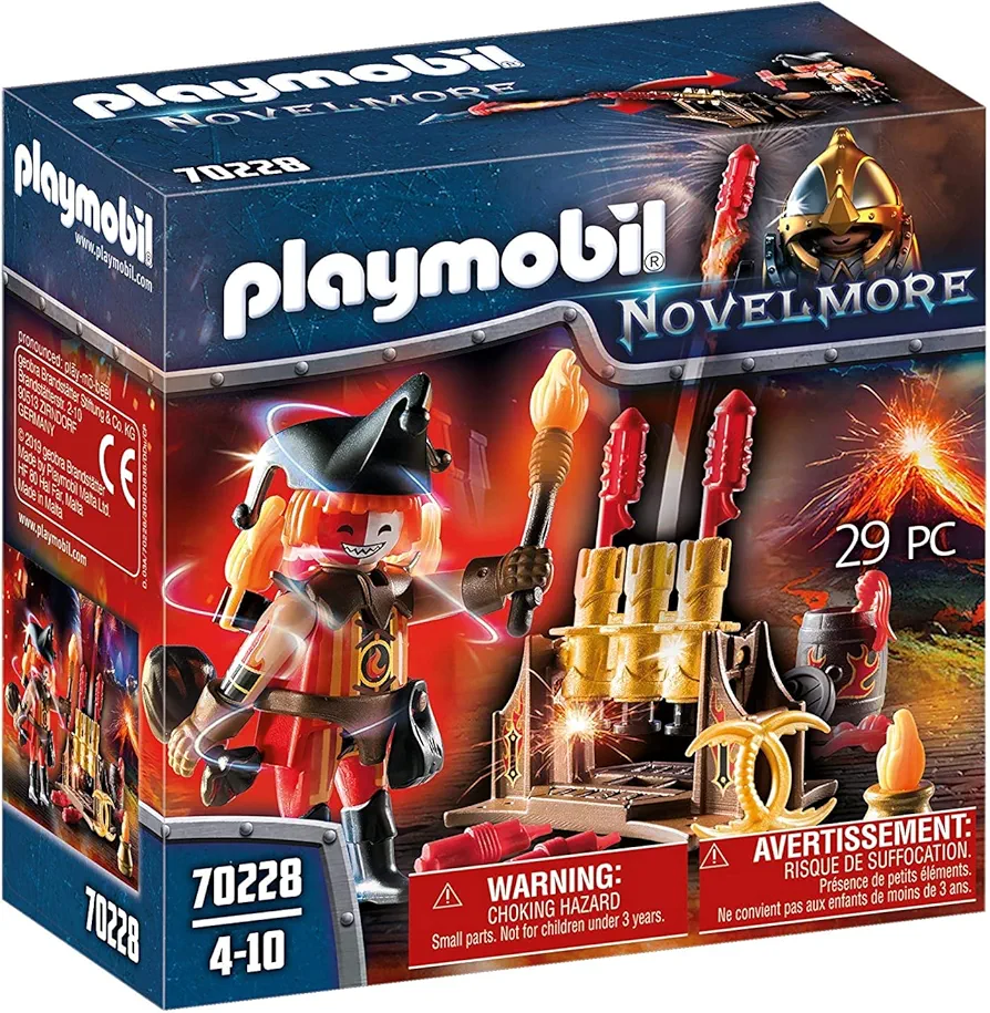 Playmobil 70228 Novelmore Knights Burnham Raiders Fire Master with Rocket Launcher, for Children from 4-10 Years, Fun Imaginative Role-Play, PlaySets Suitable for Children Ages 4+