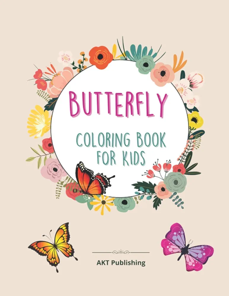 Butterfly Coloring Book For Kids: 50 completely unique butterfly coloring pages | Fun activity book for young children, Ages 2-8. Simple and Easy Butterflies