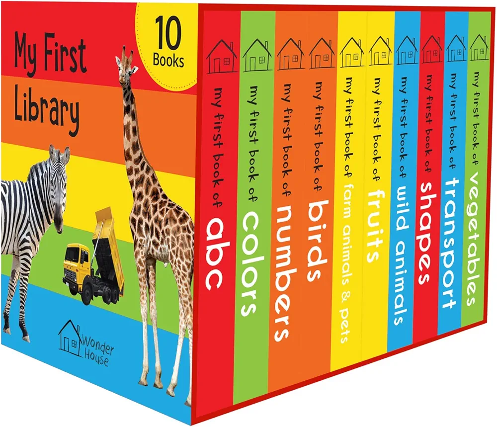 My First Library: Boxset of 10 Board Books for Kids