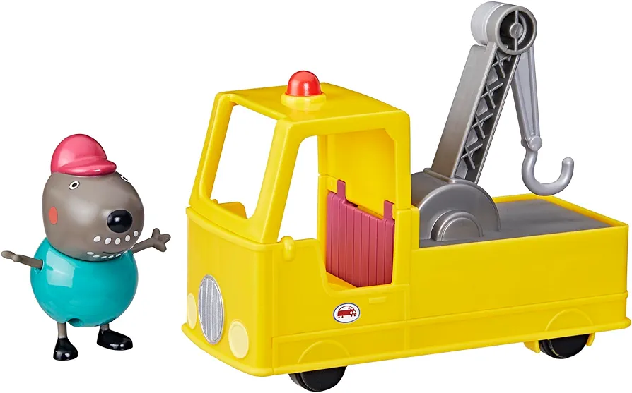 Peppa Pig Granddad Dog's Tow Truck Construction Vehicle and Figure Set, Preschool Toys for Boys and Girls 3 Years and Up