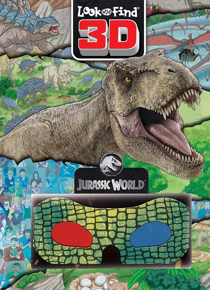 Jurassic World 3D Look and Find Activity Book! - 3D Glasses Included! - PI Kids