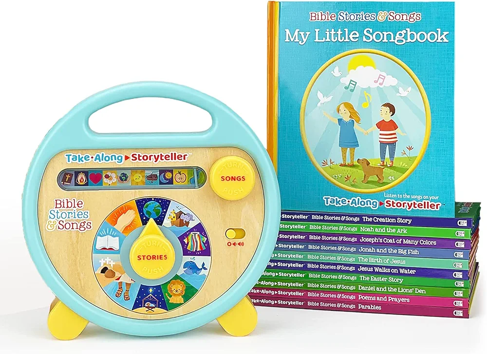 Bible Stories and Songs Interactive Electronic Take Along Storyteller with 11 Books (Little Sunbeams)