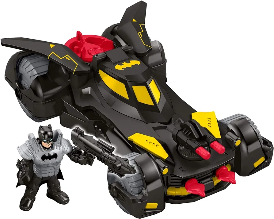 Fisher-Price Imaginext FGC31 Dc Super Friends Legends of Batman Deluxe Batmobile, Black/Yellow