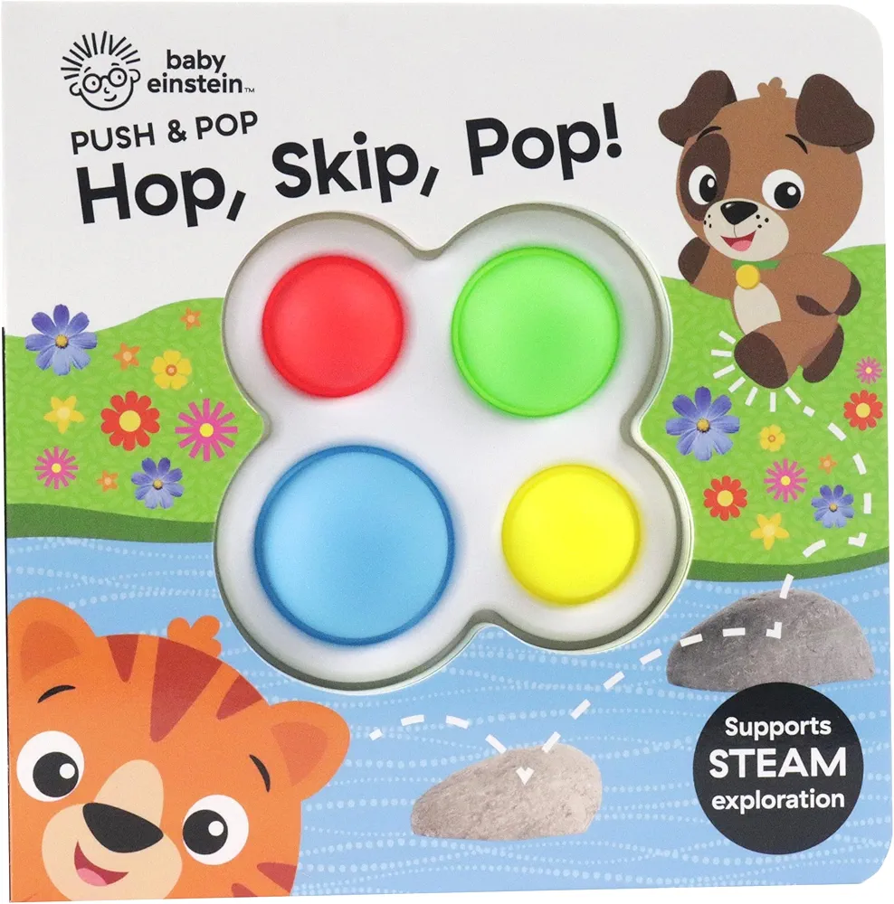 Baby Einstein - Hop, Skip, Pop! Push & Pop - Tactile Fidget Toy Play - PI Kids