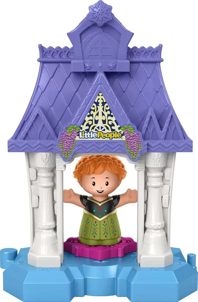 Fisher-Price Little People Toddler Toy Disney Frozen Anna in Arendelle Playset with Figure for Preschool Pretend Play Kids Ages 18+ Months