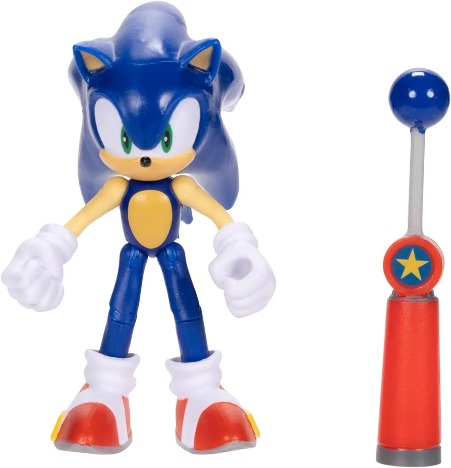 Sonic the Hedgehog 4-inch Sonic Action Figure with Blue Checkpoint Accessory. Ages 3+ (Officially licensed by Sega)