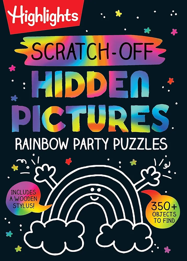 Scratch-Off Hidden Pictures Rainbow Party Puzzles (Highlights Scratch-Off Activity Books)