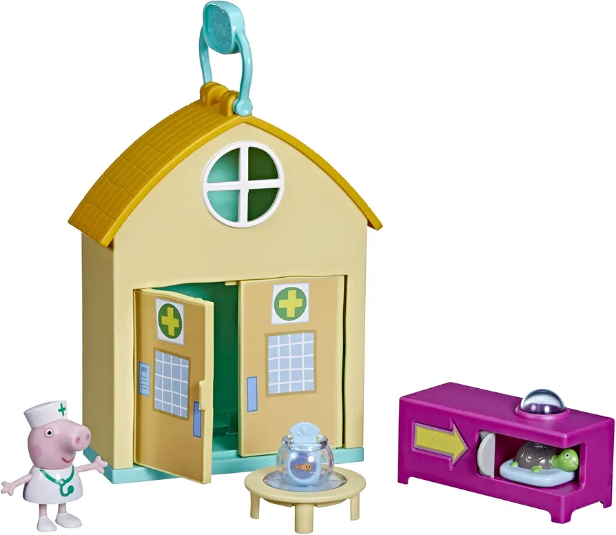 Peppa Pig Peppa’s Adventures Peppa Visits The Vet Fun Playset Preschool Toy, Includes 1 Figure and 3 Accessories, Ages 3 and Up