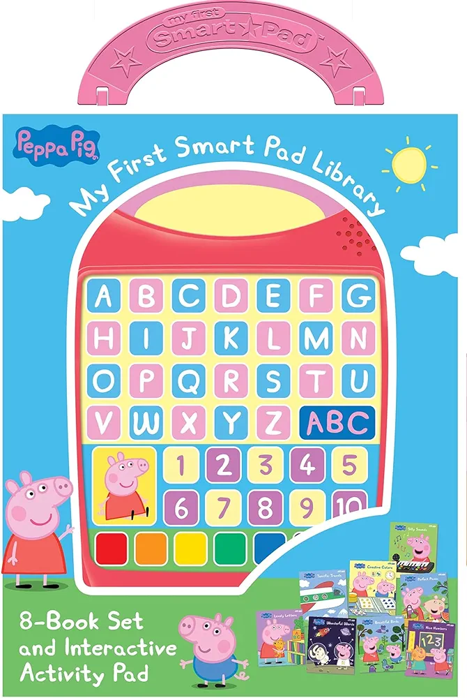 Peppa Pig - My First Smart Pad Library - Interactive Activity Pad and 8-Book Set - PI Kids