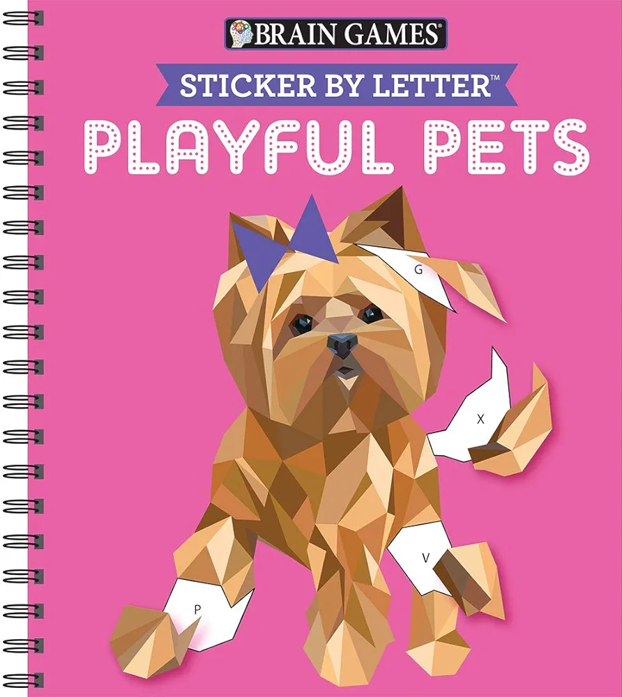 Brain Games - Sticker by Letter: Playful Pets (Sticker Puzzles - Kids Activity Book)